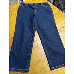 GLORIA VANDERBILT Jeans Women 16 BLUE DARK Preowned Summer Winter Work Used
